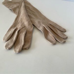Dawnelle Tan Doeskin Long Gloves